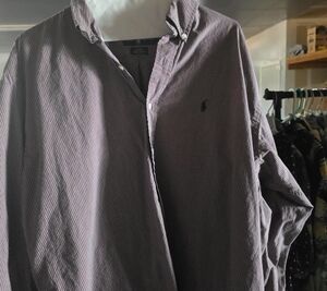 Ralph Lauren Men's Micro-Stripe Button-Down Shirt in Purple